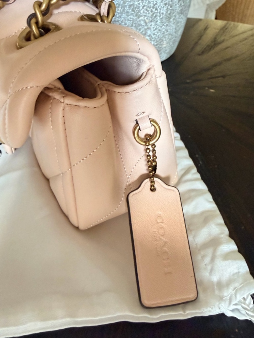 Coach Quilted tabby 20 soft pink/cream - Picture 3 of 6